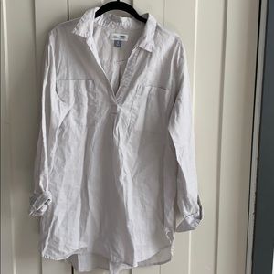 Old navy grey linen tunic